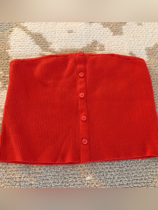 American Eagle Outfitters Tops - Red Button-Front Knit Tube Top